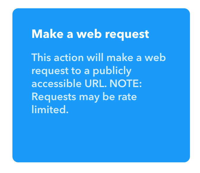 Measurement Protocol to track our Spotify Make a request- If This Then That  - Webhook action