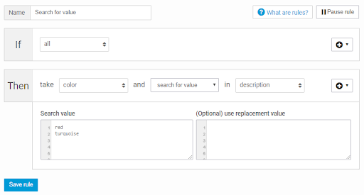 search for value rule example